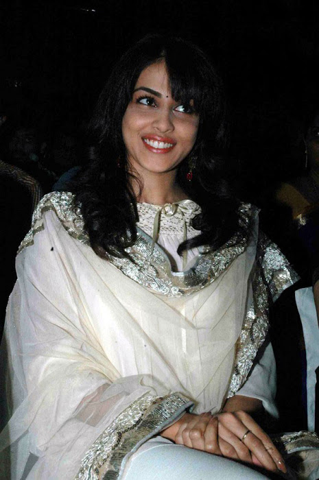 genelia in white dress at a movie launch glamour  images