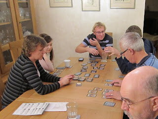 Ben clarifying a point during a game of Dominion