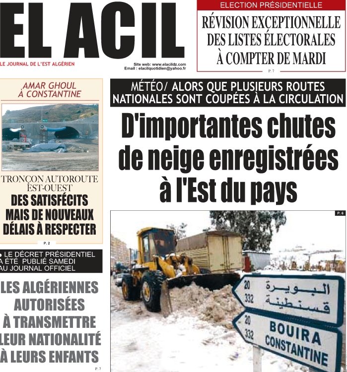 journal el acil de constantine
