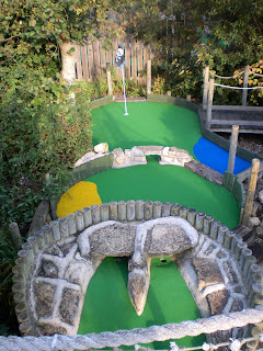 Pirate Adventure Mini Golf course at the Sea Life Centre in Lodmoor Country Park in Weymouth, Dorset