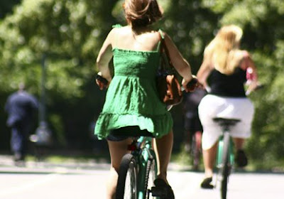 Image of woman on a bicycle