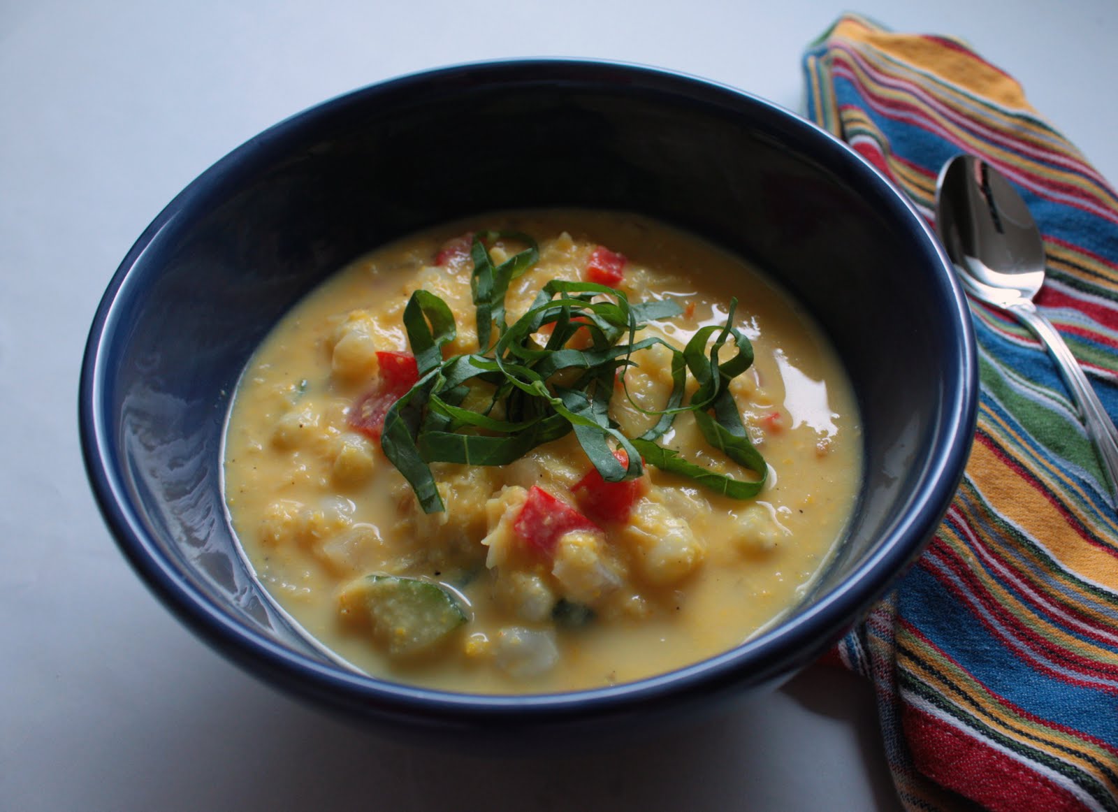 Summer Corn and Vegetable Soup Apple A Day