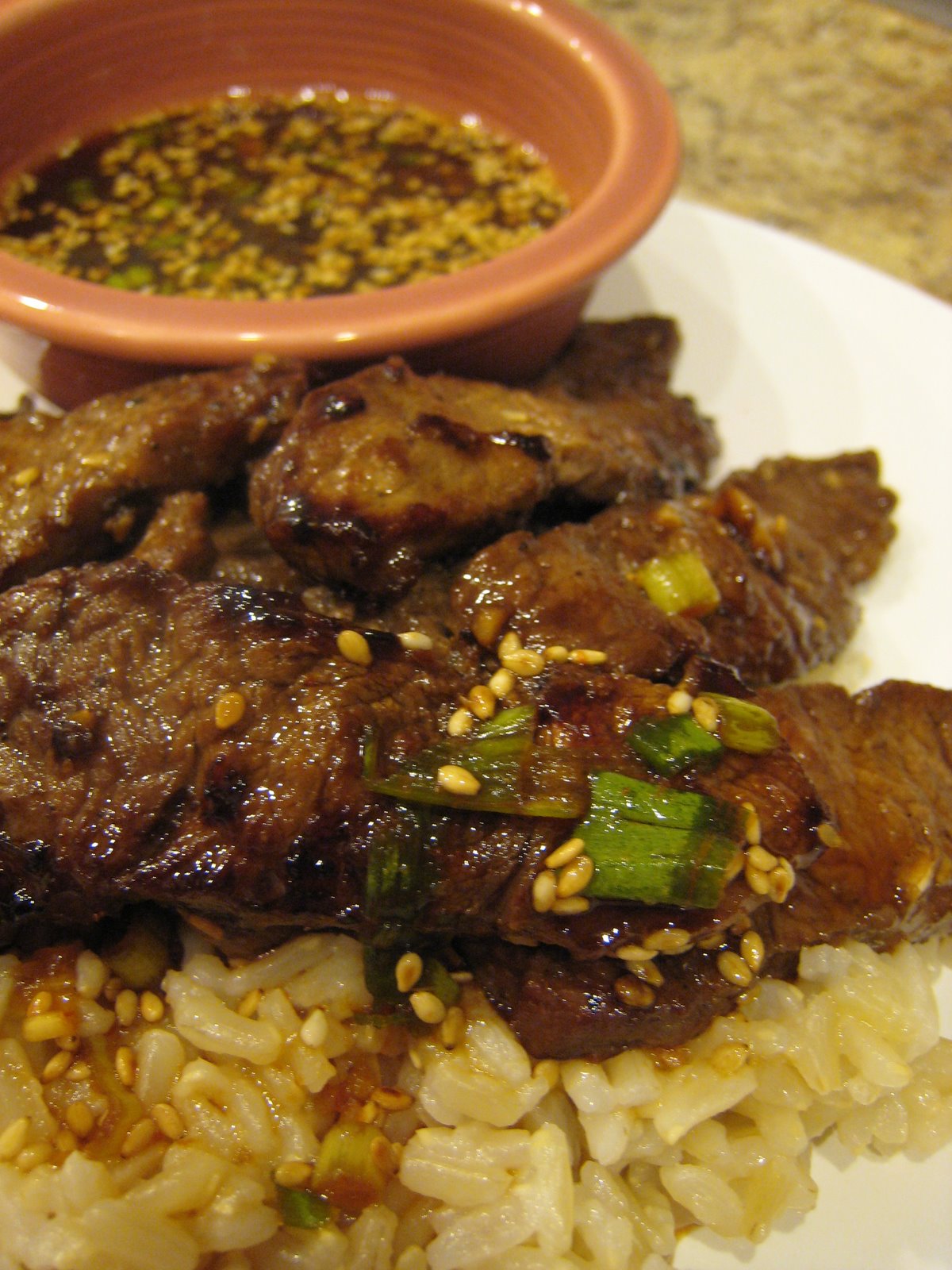 Korean Barbecued Beef Apple A Day