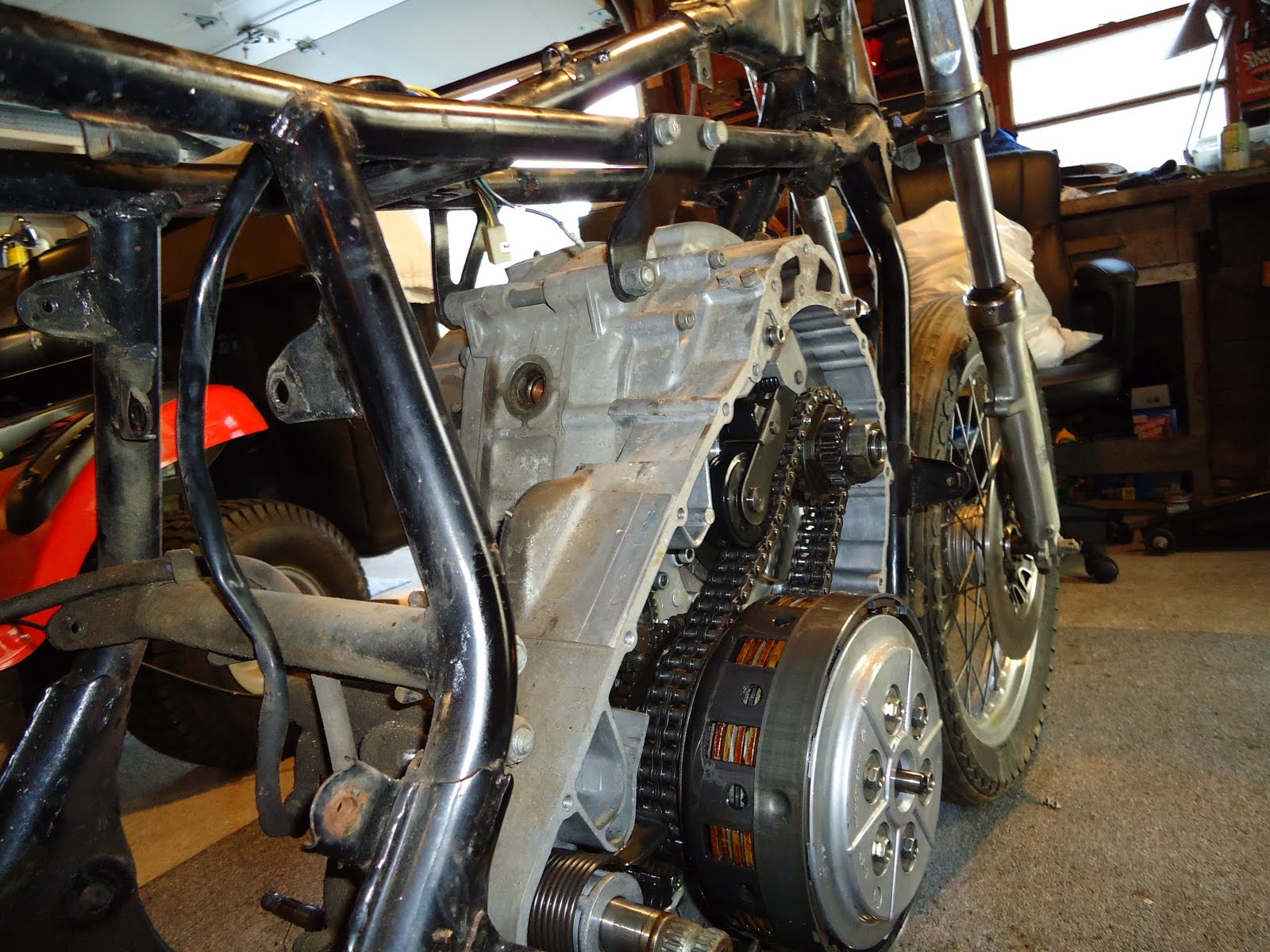 Barstool's Suzuki RE5: Step 8 - Removed some engine parts.