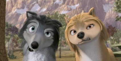 Silueta Rugir Cima Tres Caricatura Plano De Fondo Negro Acantilado Lobos Blancos