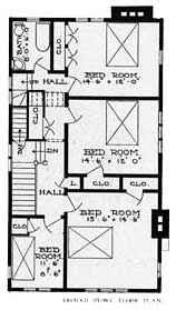 small modern house blueprint