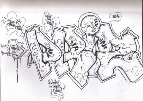 new graffiti: Cool Graffiti Sketch | Graffiti Sketches Imaginative