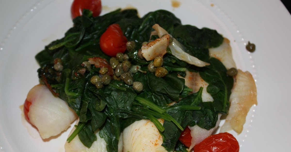 Steamed Tilapia with Spinach, Tomatoes and Capers | Medifast Recipes