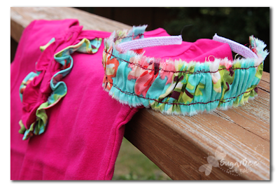 Fabric Embellished Shirt and Headband - Sugar Bee Crafts