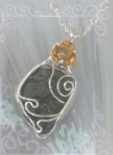 Moldavite & Citrine