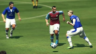 Editing premier league PES 2009 player on field with football