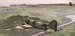 aircraft over coutry scene