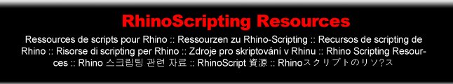 Rhinoscripting Resources