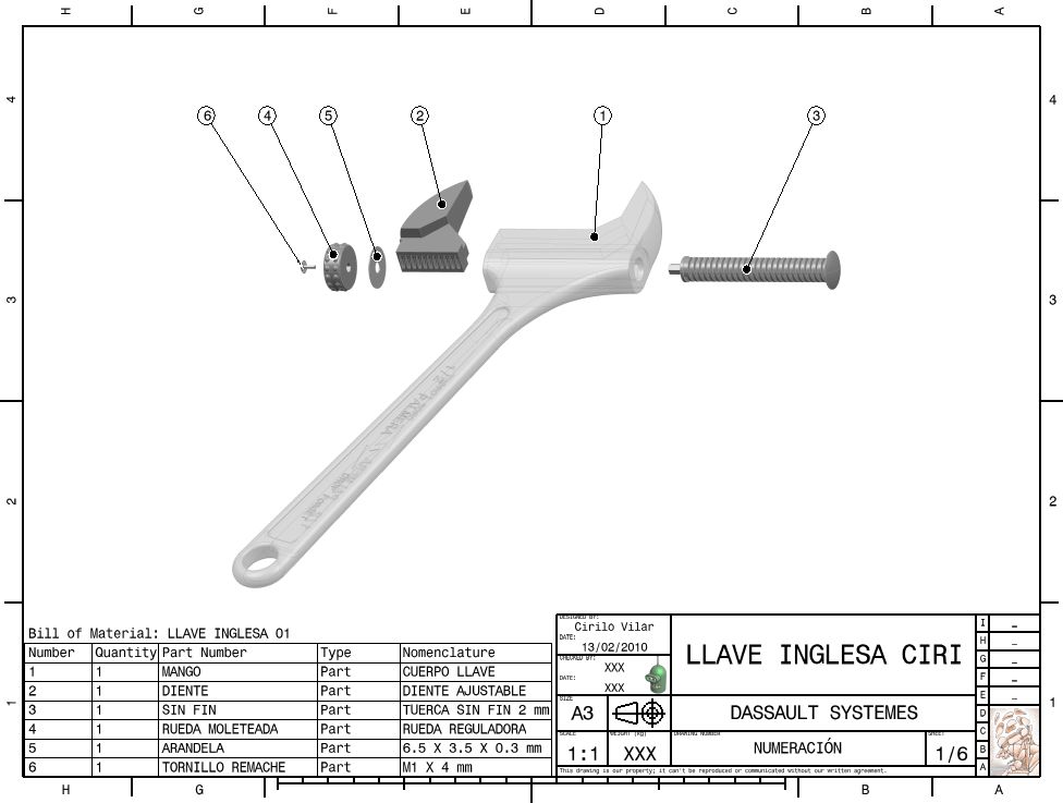 Planoscon ciri LLAVE INGLESA
