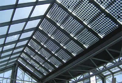 Cubierta fotovoltaica semi-transparente