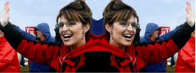 Photo of Sarah Palin flipped so she is facing in two directions