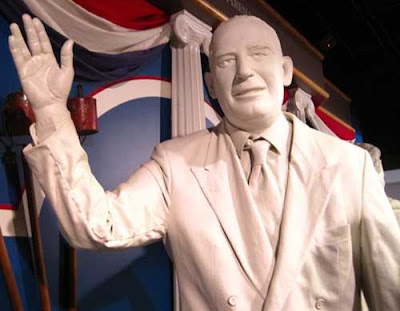 White plaster statue of Joe McCarthy