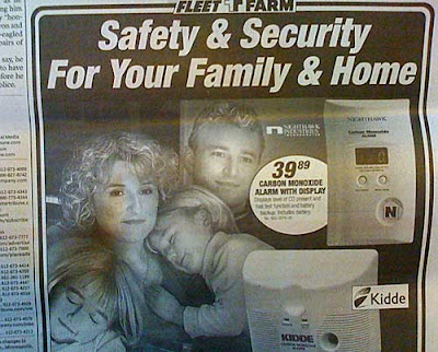 Ad with photo showing a young girl who is asleep on the shoulder of her mother, who is to the left of her. The girl's eyes are closed, and her head is canted toward her mother.