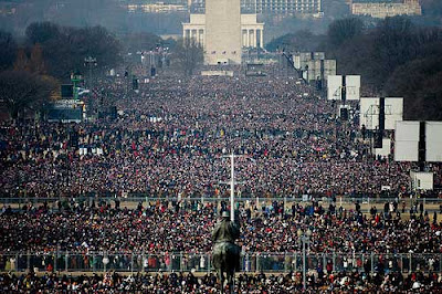 A million people on the mall. Photo shot looking toward the Washington Monument