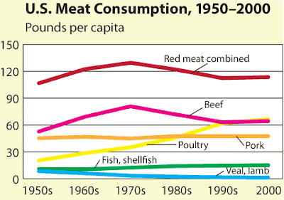 Graph of U.S. meat consumption