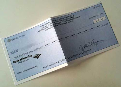 $100 check from SenecaOne