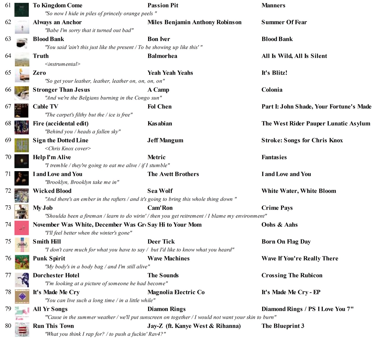 And They Hummed Of Mystery Rewind 2009 Top Songs In Review and-they-hummed-of-mystery-rewind-2009-top-songs-in-review