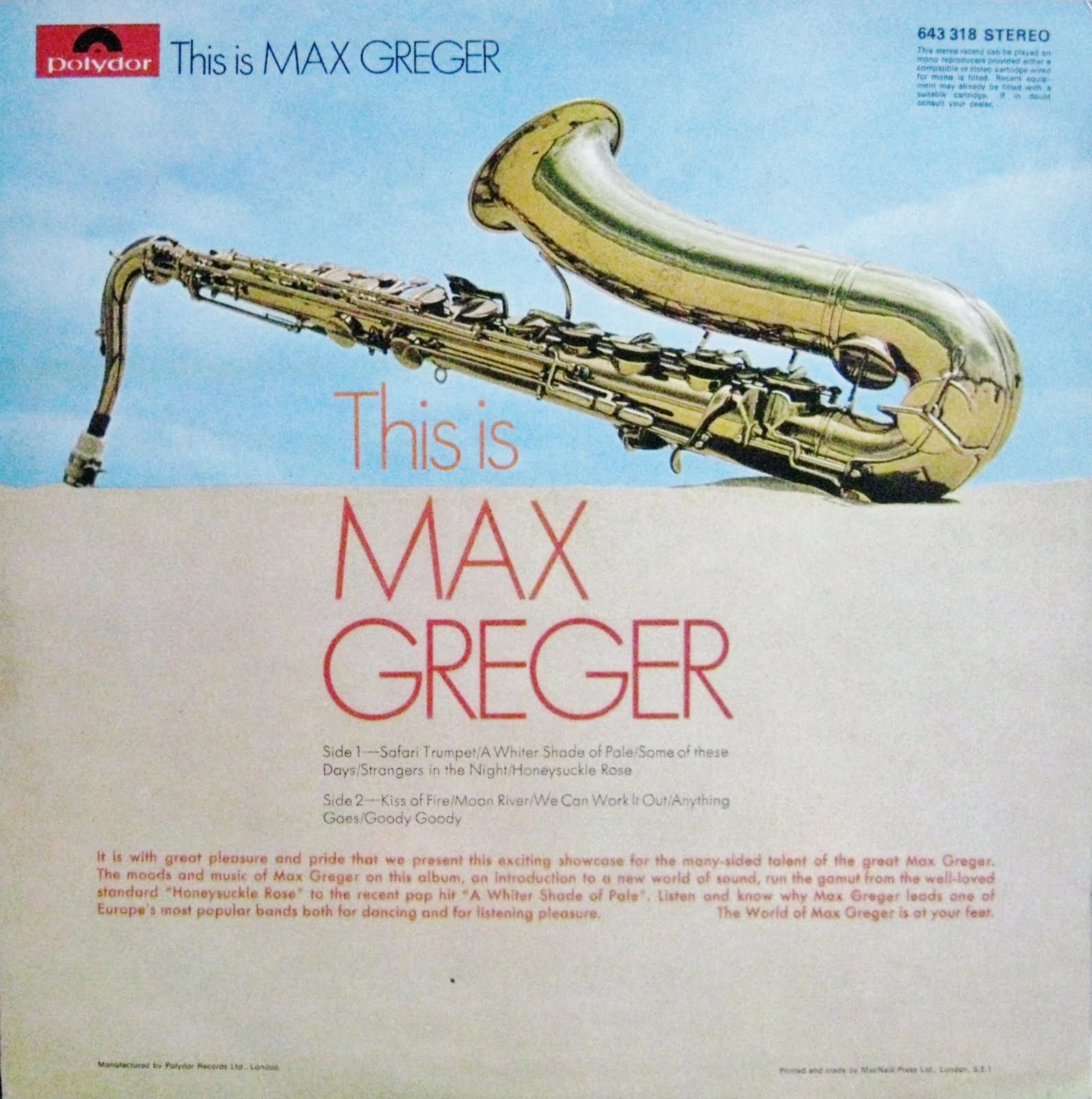 Easy Listening World : This Is Max Greger [1969]