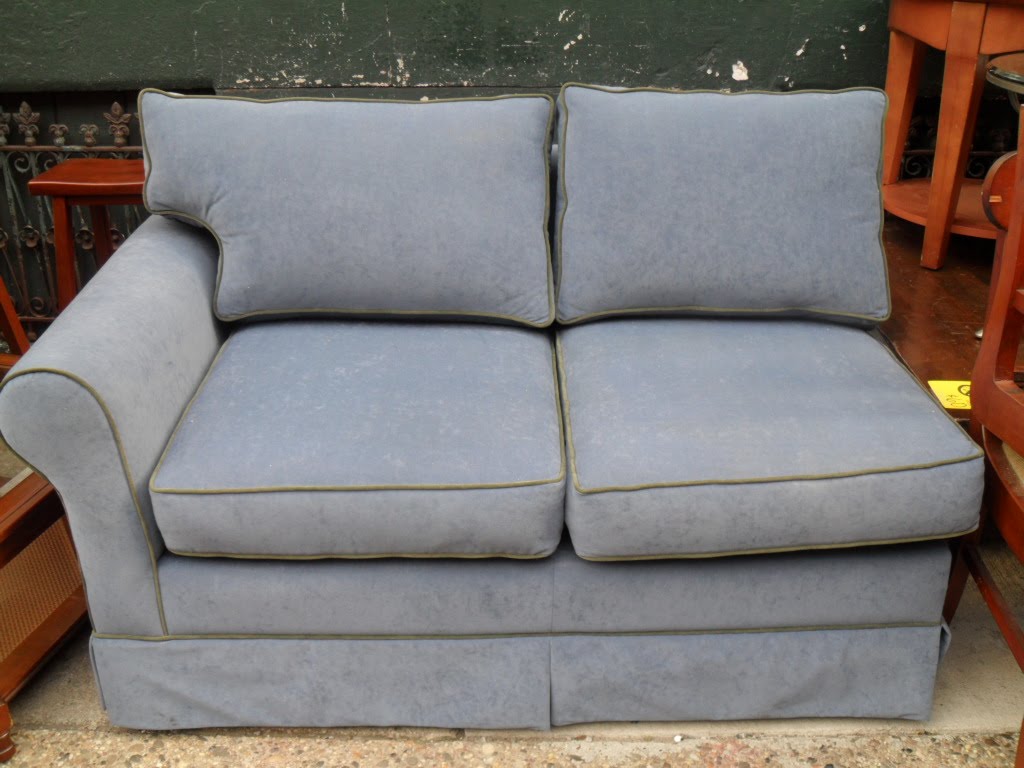 Uhuru Furniture & Collectibles: Perky Periwinkle Sectional Sofa SOLD