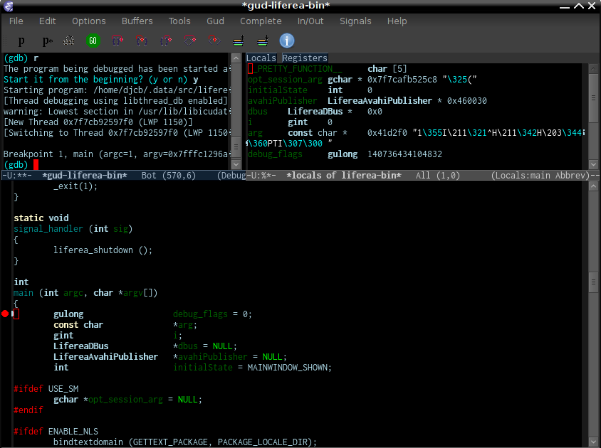 emacs-fu: fancy debugging with gdb
