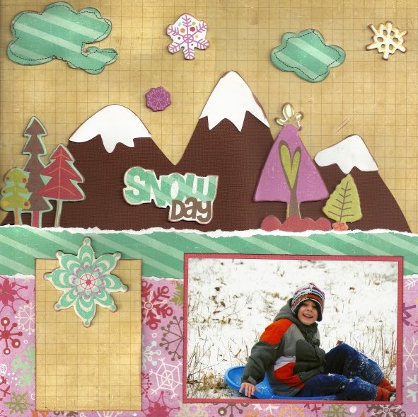 You are my inspiration: Snow Day 2010 Scrapbook Layout......Using new