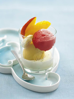 Sorbet mangue nectarines et abricots secs recettes dessert Gelée dananas au sorbet de mangue