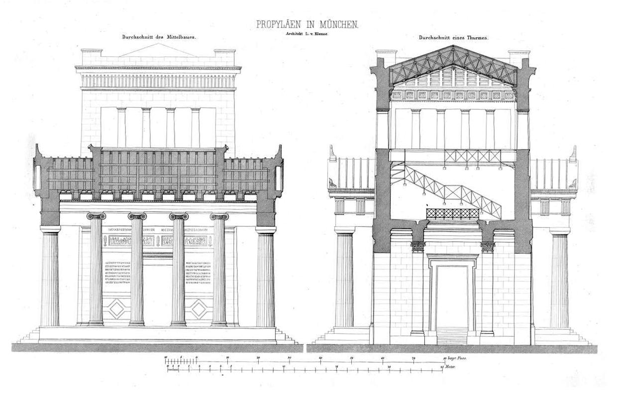 Depot für Zeichnungen Die Propyläen in München