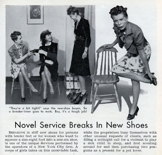 1940s shoes - shoe fitting