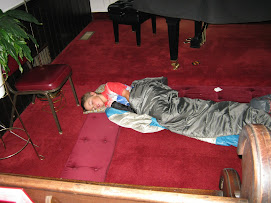Sleeping in Sanctuary of United Methodist Church