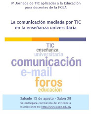 Afiche IV Jornada de TICs aplicadas a la educación para docentes de la FCEA