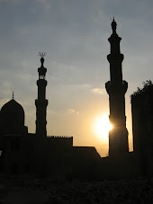 Moschee bei Sonnenuntergang