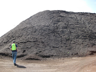 A pile of finished compost at Cedar Grove facility in Everett Washingon
