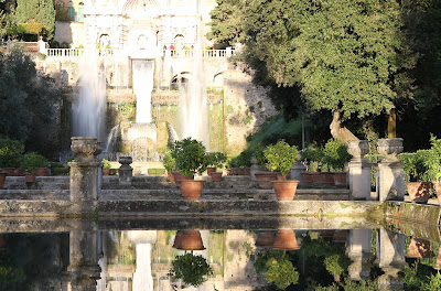 Looking Northeast Over the Fish Ponds Toward the Fountain of the Organ at Villa d'Este