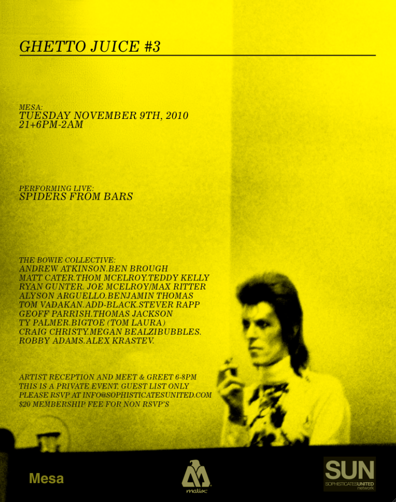 beau branding Ghetto Juice Magazine PARTY....