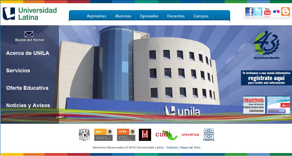 Blog de la Universidad Latina: 25/10/2010 - LA UNILA LANZA NUEVO SITIO WEB