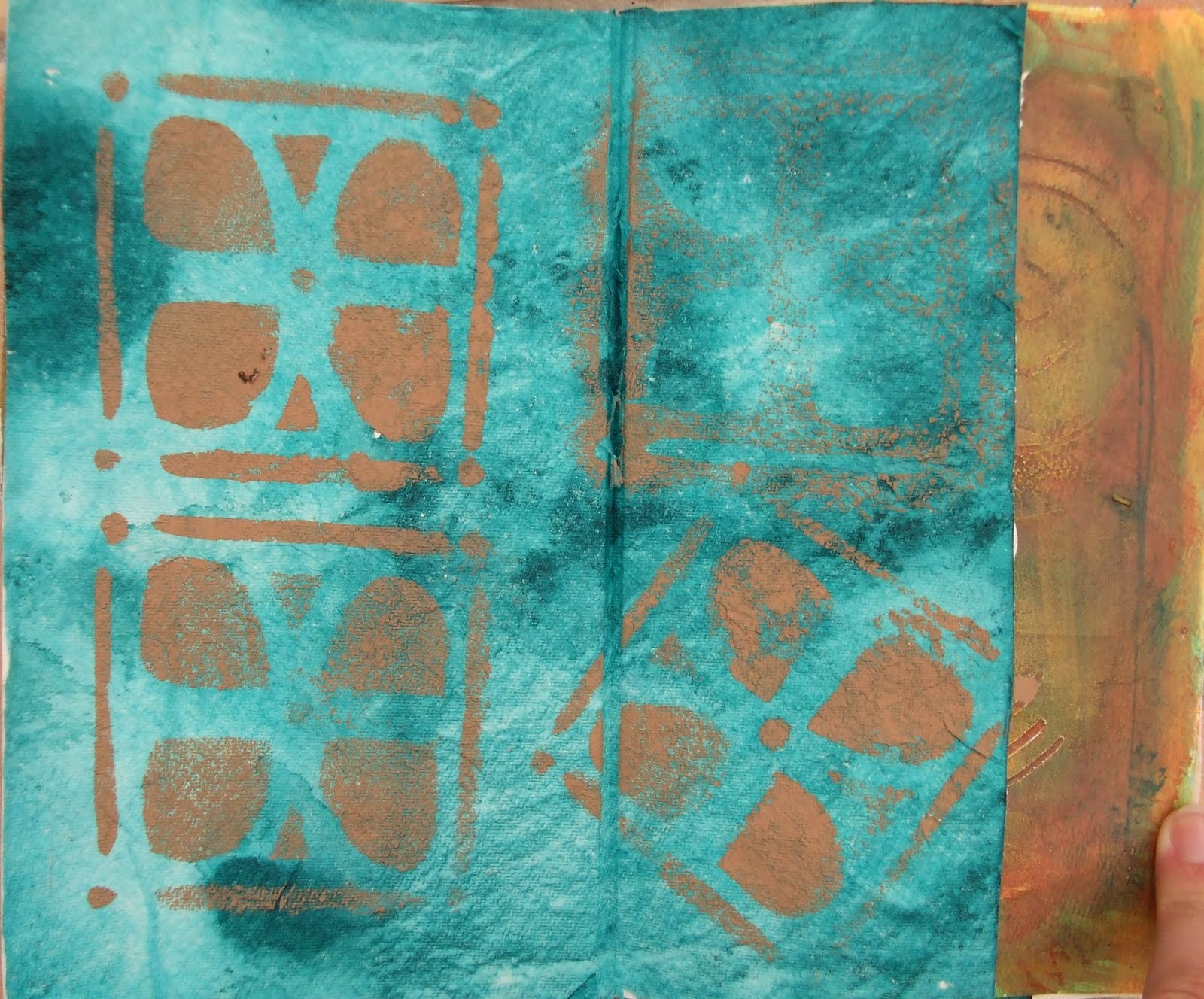 Taylor's textile trials Sketchbook backgrounds