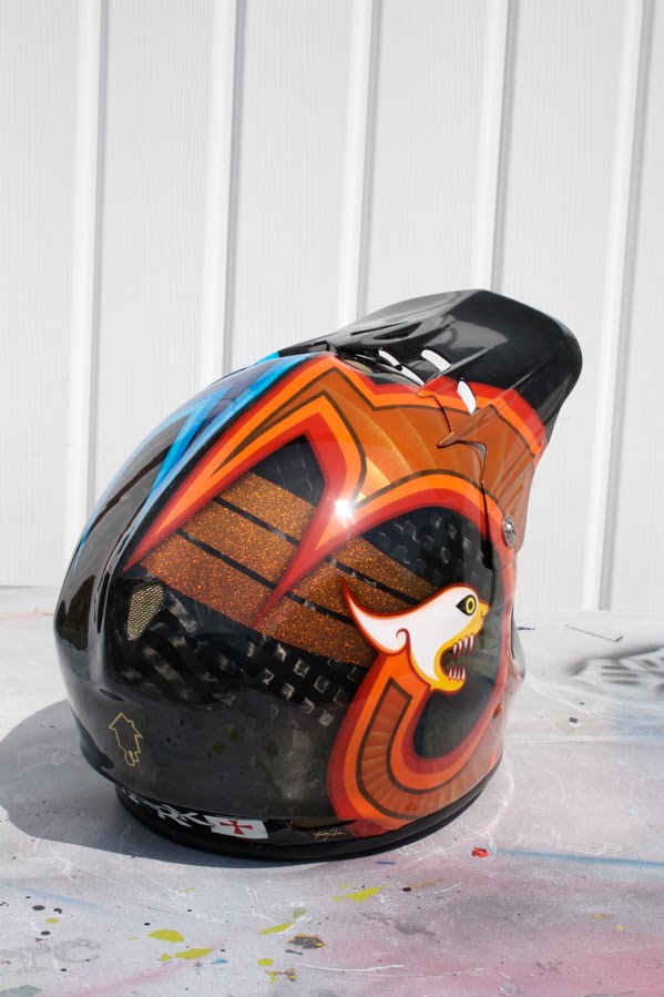 PaintHouse Customs Twin Celtic Cat Carbon Fiber Mountain Bike Helmet