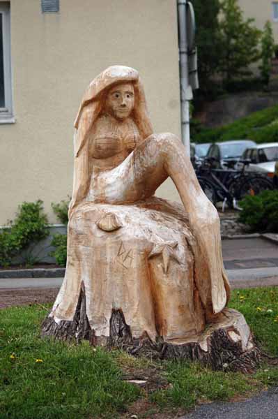 Göteborg - Öffentliche Kunst: Sjöjungfrun, die Seejungfrau, an der ...