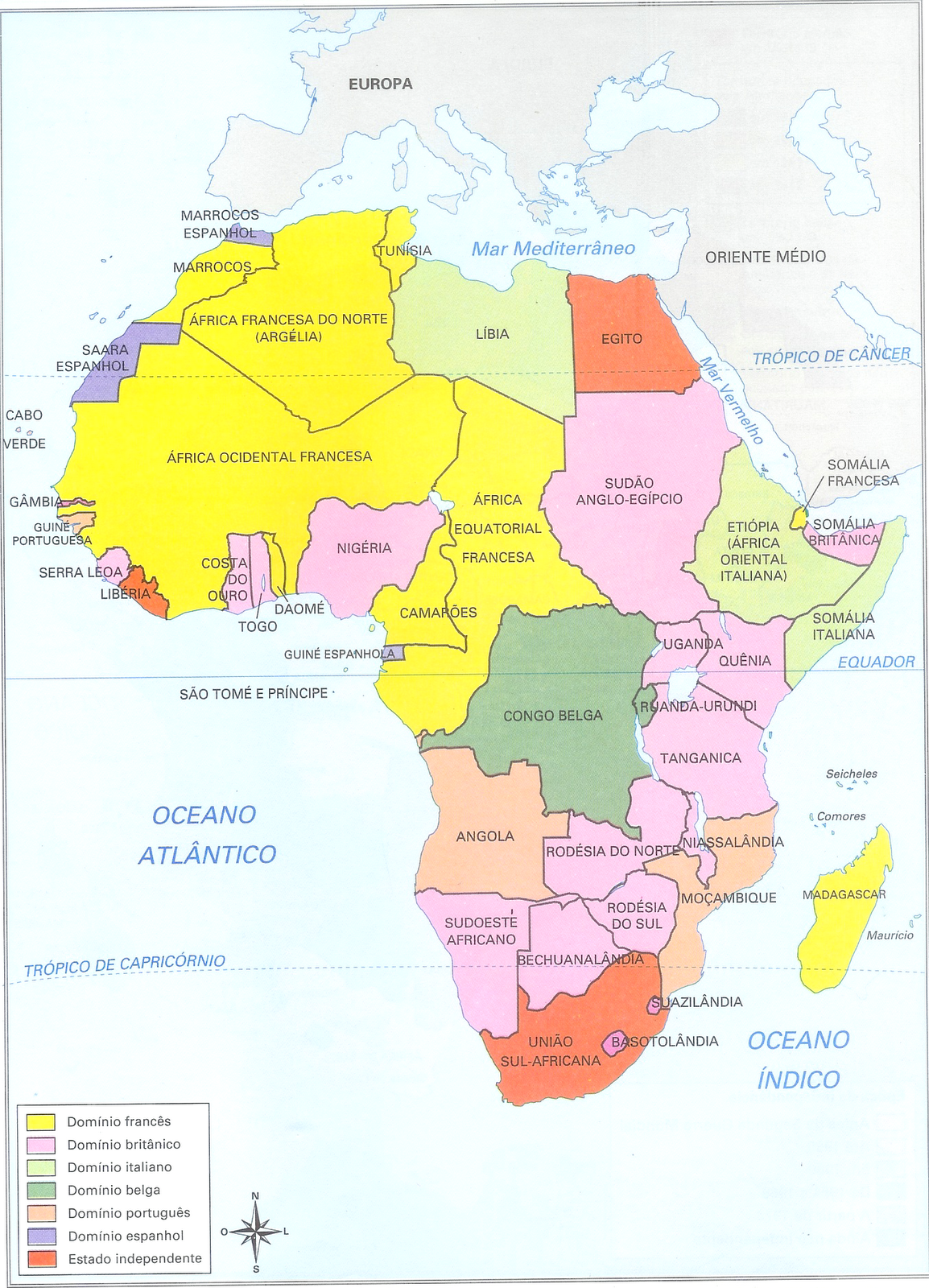 Mapa Del Imperialismo En Africa