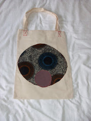 Canvas bag with afro figure
