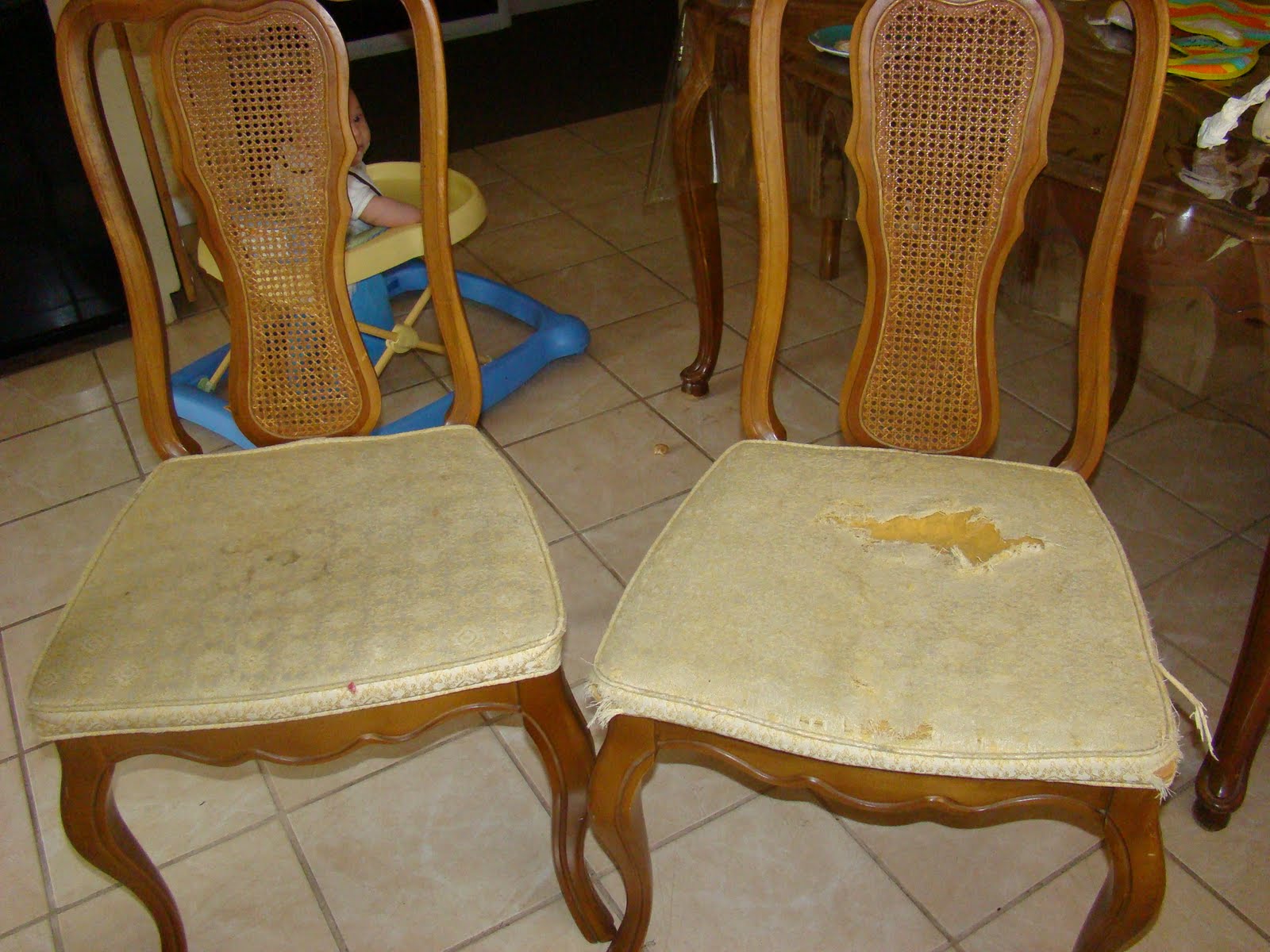 To Sew By...: Reupholstering Dining Chairs