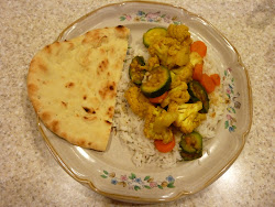 Indian Cauliflower and Vegetables with Roasted Rice