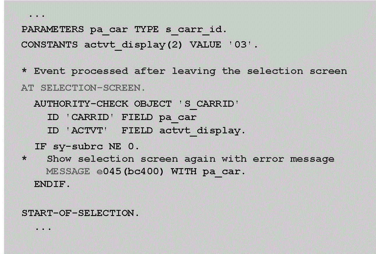 SAP Certified ABAP Consultant Selection Screen