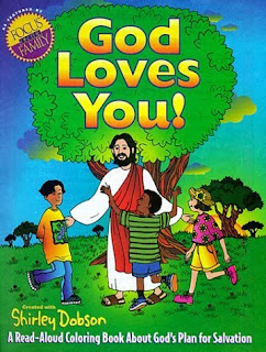God Jesus Christ Loves you coloring book cover page with Jesus and Children drawing picture
