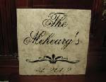 Personalized Name Plaque 13x13 $30